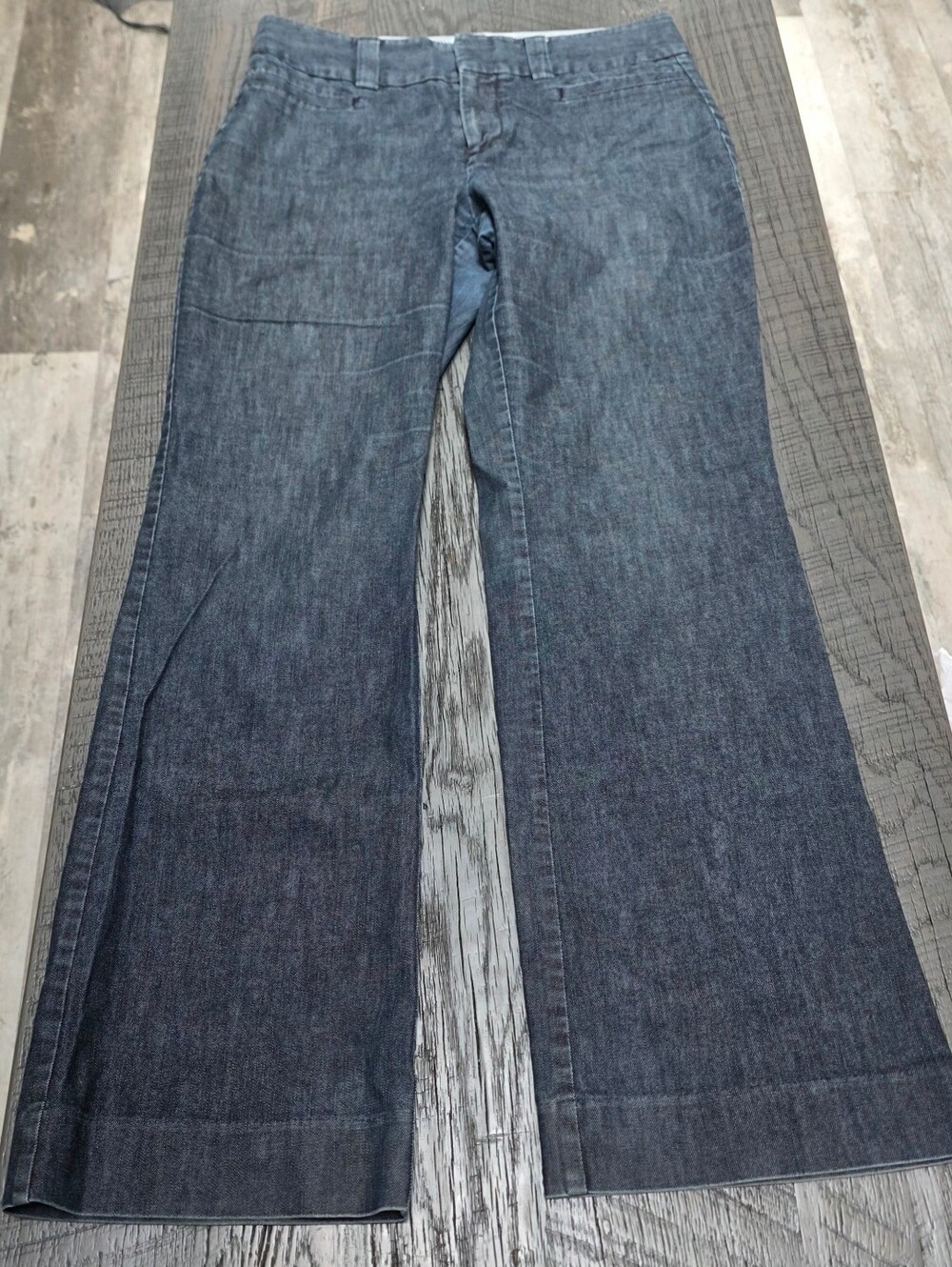 Women's GAP Stretch Curvy Wide Leg Dark Wash Denim Pants (Size:8long) - Picture 2 of 7